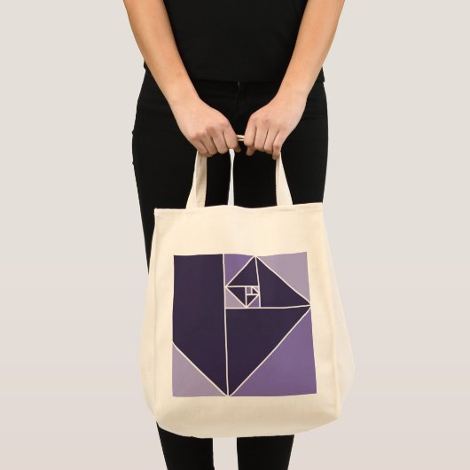 Tote Bag Triangles d'or de rapport (pourpres) (Devant (produit))
