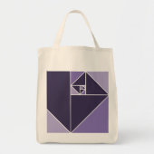 Tote Bag Triangles d'or de rapport (pourpres) (Devant)