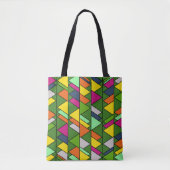 Tote Bag Triangles Fleuris (Devant)