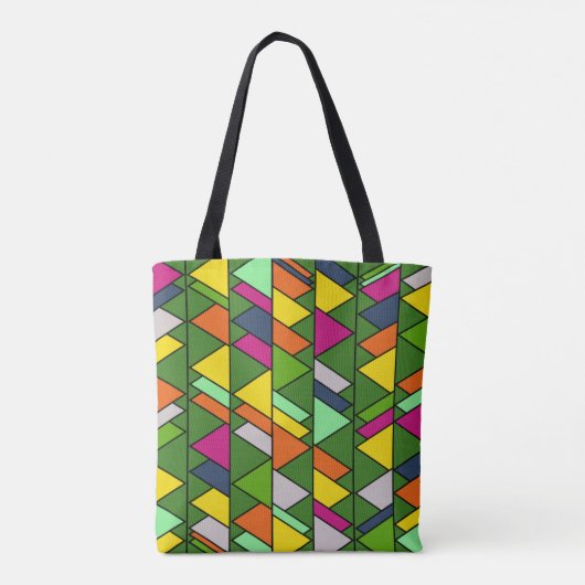 Tote Bag Triangles Fleuris (Dos)