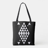 Tote Bag Triangles géométriques blancs (Dos)