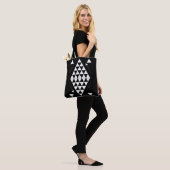 Tote Bag Triangles géométriques blancs (Sur le modèle)