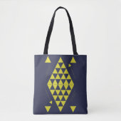 Tote Bag Triangles géométriques jaunes (Devant)