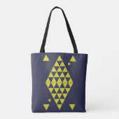 Tote Bag Triangles géométriques jaunes (Dos)