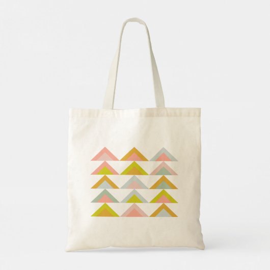 Tote Bag Triangles géométriques modernes mignons en couleur (Dos)