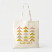 Tote Bag Triangles géométriques modernes mignons en couleur (Devant)