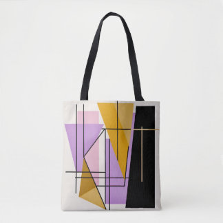 Tote Bag Triangles géométriques modernes minimalistes styli
