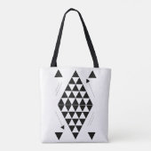 Tote Bag Triangles géométriques noirs (Dos)