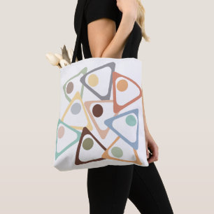 Tote Bag Triangles Pastel