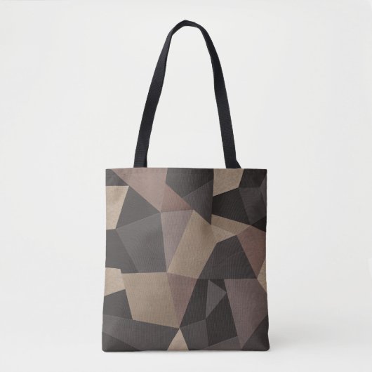 Tote Bag Triangles polygonaux géométriques imprimés couleur (Devant)