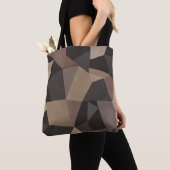 Tote Bag Triangles polygonaux géométriques imprimés couleur (De près)