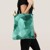 Tote Bag Triangles polygonaux impression géométrique (De près)
