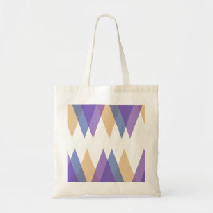 Tote Bag Triangles pourpre, bleu et jaune