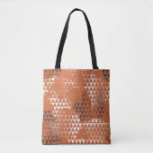 Tote Bag Triangles sans joint : Arrière - plan orange (Devant)
