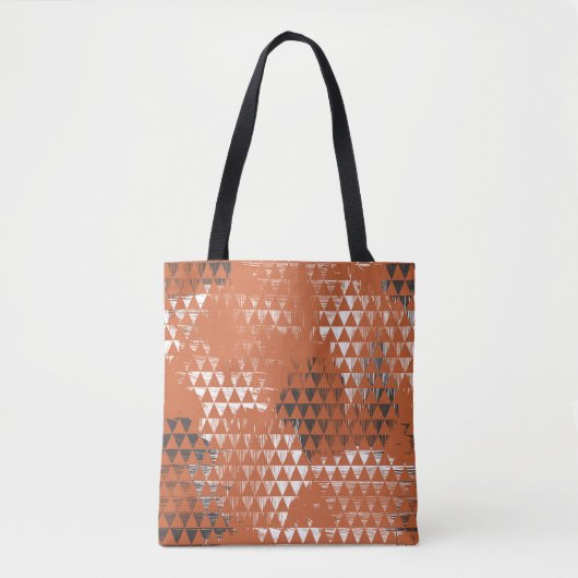 Tote Bag Triangles sans joint : Arrière - plan orange (Devant)