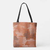 Tote Bag Triangles sans joint : Arrière - plan orange (Dos)