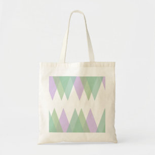 Tote Bag Triangles vert et lilas