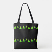 Tote Bag triangles verts Abstraits sur noir (Dos)