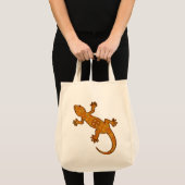 Tote Bag Tribal Batik Gecko - Rust, Amber et Tan (Devant (produit))