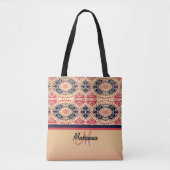 Tote Bag Tribal de Red, Tan et Black Island (Devant)