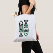 Tote Bag Tribal Fish Harmony (De près)