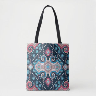 Tote Bag Tribal mexicaine vintage ethnique sans couture mot