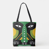 Tote Bag Tribal rituel vert (Dos)