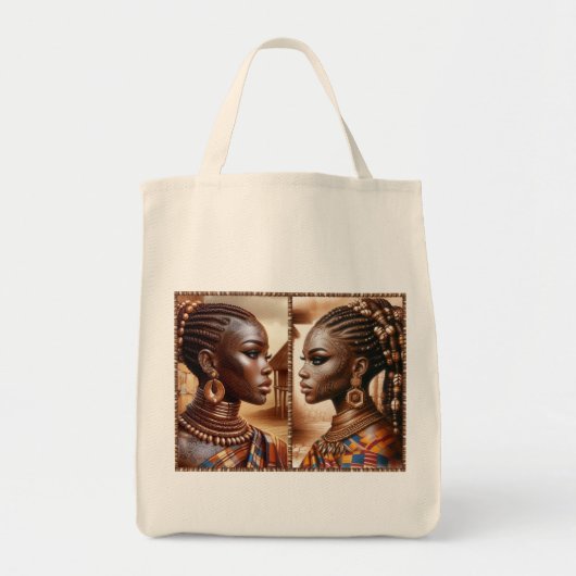 Tote Bag tribu de 2 filles (Devant)