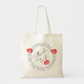 Tote Bag Tribu de la mariée baisers rouges Embrassez la dem (Devant)
