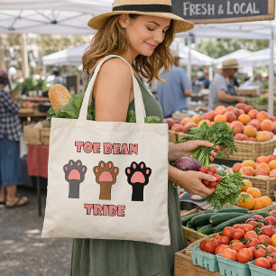 Tote Bag Tribu des haricots d'orteil Pattes de chat mignonn