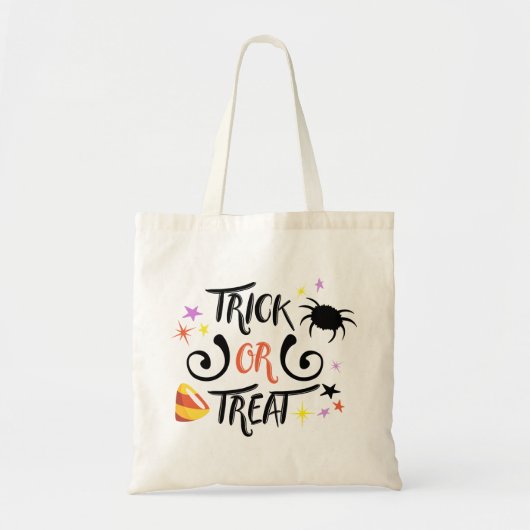 Tote Bag tricher ou traiter Halloween (Devant)