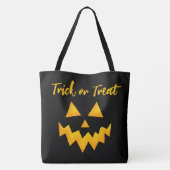 Tote Bag Trick d'Halloween ou traiter la face Citrouille br (Dos)