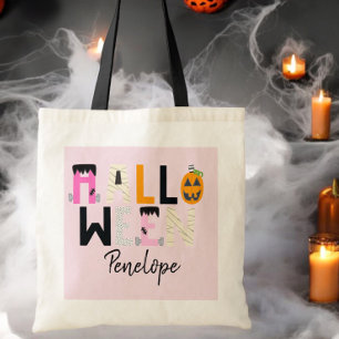 Tote Bag Trick Halloween personnalisé ou traiter Citrouille