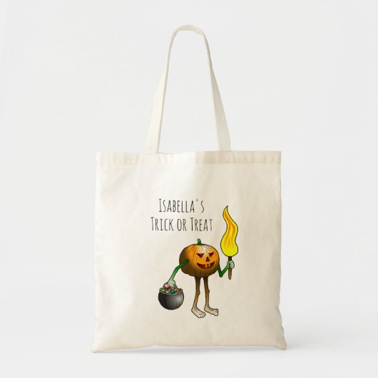 Tote Bag Trick or treat avec Jack O'lantern (Devant)