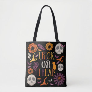 Tote Bag Trick or Treat Design Motif Halloween élégant