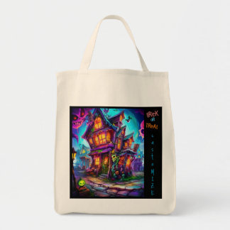 Tote Bag Trick or Treat Halloween Ville Customisée Fourre-t