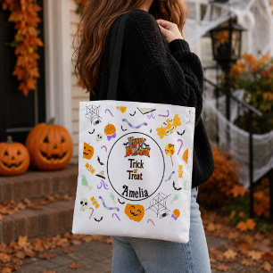 Tote Bag Trick or Treat personnalisé Halloween mignon