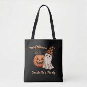 Tote Bag Trick or Treat Pumpkin Ghost Halloween (Devant)