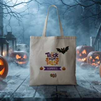 Tote Bag Trick or Treat Sweet & Spooky Halloween Boo Bash