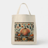 Tote Bag Trick ou Traiter Citrouille Fall Foliing Bohemian  (Dos)
