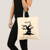 Tote Bag Trick Ou Traiter Effrayant Halloween Script Modern (Devant (produit))