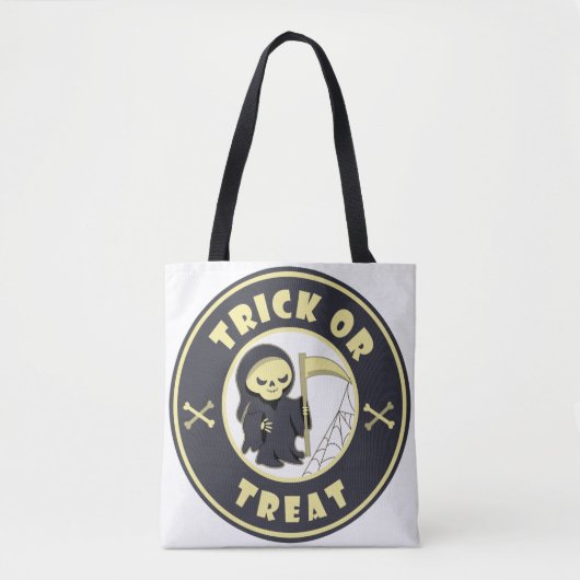 Tote Bag Trick ou traiter Halloween griffeur caractère (Devant)