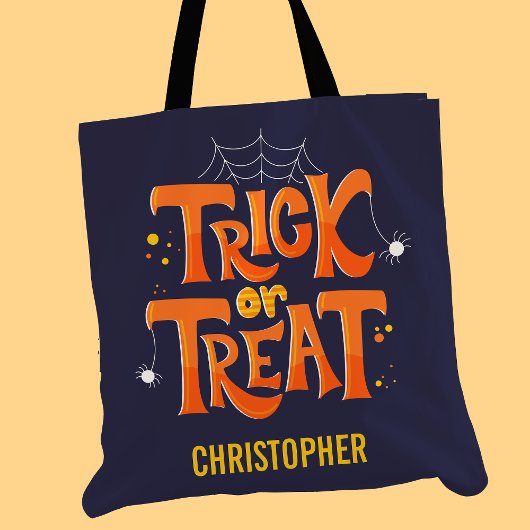 Tote Bag Trick ou traiter les araignées mignonne Halloween