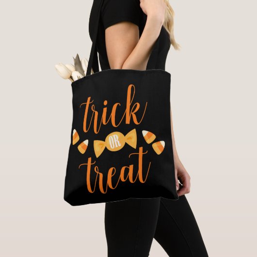 Tote Bag Trick ou Treat Halloween (De près)
