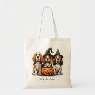 Tote Bag Trick Ou Treat Halloween Chiens Beagles