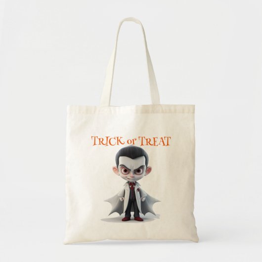 TOTE BAG TRICK PERSONNALISÉ OU TRAITER DRACULA HALLOWEEN (Devant)