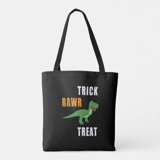 Tote Bag Trick Rawr Treat Cute Halloween Tyrannosaurus Rex (Dos)