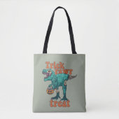Tote Bag Trick Rawr Treat Zombie T Rex Halloween Dinosaur (Devant)
