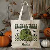 Tote Bag Tricot De Crâne Zombie Personnalisé Ou Traiter Un