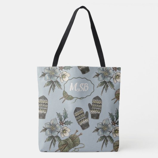 Tote Bag Tricot de mitaines d'hiver (Devant)